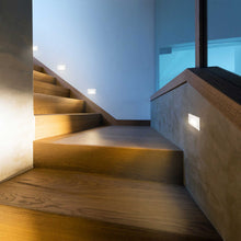 Load image into Gallery viewer, Sonic Recessed LED Step / Wall Light in stair.

