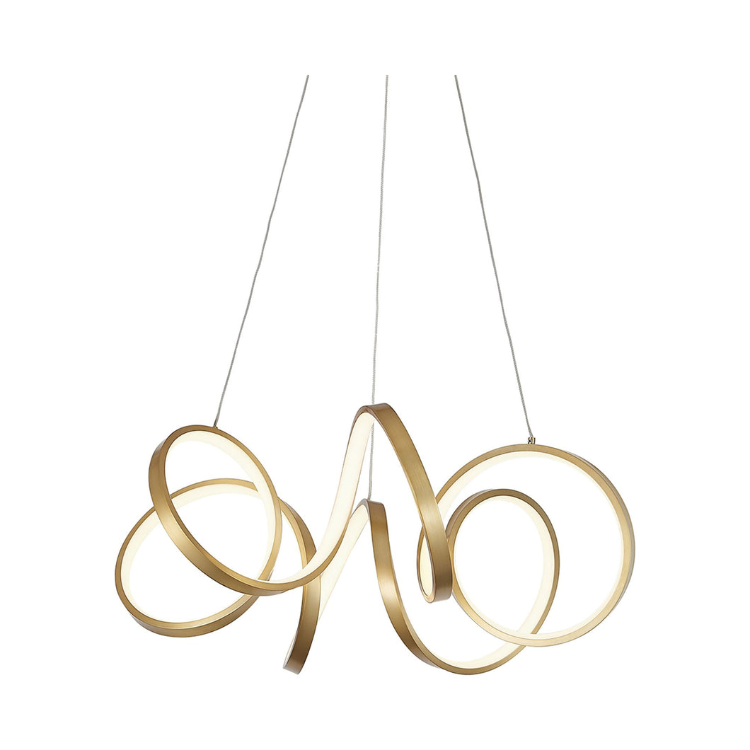 Synergy LED Pendant Light in Small/Antique Brass.
