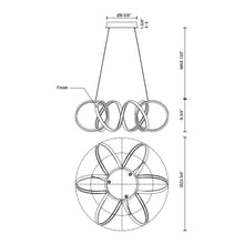 Load image into Gallery viewer, Synergy LED Pendant Light - line drawing.
