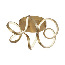 Load image into Gallery viewer, Synergy LED Semi Flush Mount Ceiling Light in Antique Brass.
