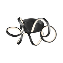 Load image into Gallery viewer, Synergy LED Semi Flush Mount Ceiling Light in Black.
