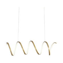 Load image into Gallery viewer, Synergy Linear LED Pendant Light in Antique Brass.
