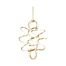 Load image into Gallery viewer, Synergy Vertical LED Pendant Light in Large/Antique Brass.
