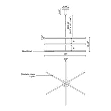 Load image into Gallery viewer, Vega LED Chandelier - line drawing.
