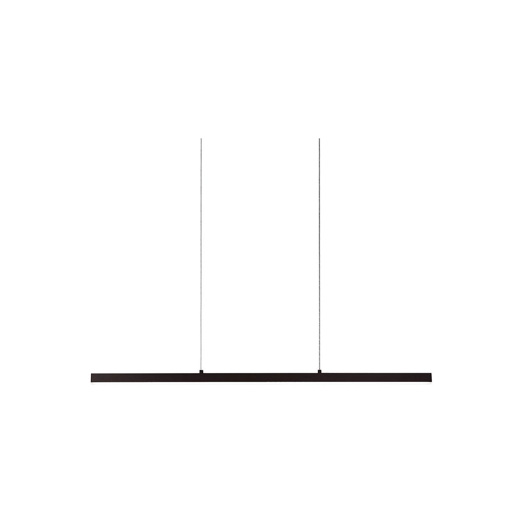 Vega LED Rectangular Pendant Light in Black (45-Inch).