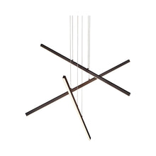 Load image into Gallery viewer, Vega LED Multi Light Pendant Light in Black (3-Bar).
