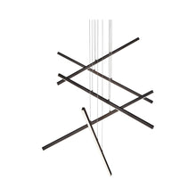 Load image into Gallery viewer, Vega LED Multi Light Pendant Light in Black (5-Bar).
