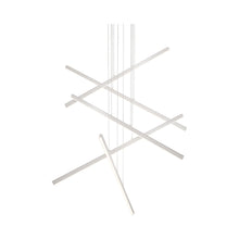 Load image into Gallery viewer, Vega LED Multi Light Pendant Light in Brushed Nickel (5-Bar).
