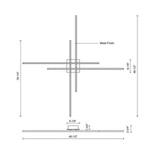 Load image into Gallery viewer, Vega Minor LED Flush Mount Ceiling Light - line drawing.
