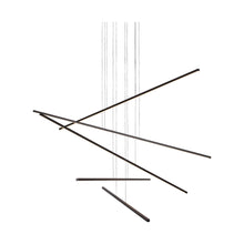 Load image into Gallery viewer, Vega Minor LED Multi Light Pendant Light in Black (5-Bar).
