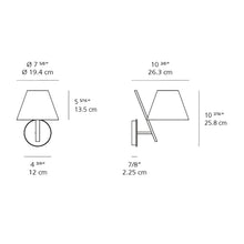 Load image into Gallery viewer, La Petite Wall Light - line drawing.
