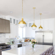 Load image into Gallery viewer, Lampbert Pendant Light in dining room.
