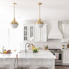 Load image into Gallery viewer, Lampbert Pendant Light in dining room.
