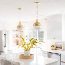 Load image into Gallery viewer, Lampbert Pendant Light in dining room.

