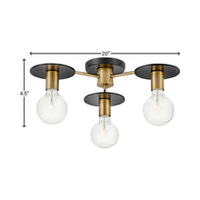 Load image into Gallery viewer, Bobbie Flush Mount Ceiling Light - line drawing.
