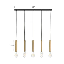 Load image into Gallery viewer, Bobbie Linear Pendant Light - line drawing.
