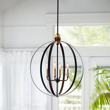 Load image into Gallery viewer, Cirque Chandelier in living room.
