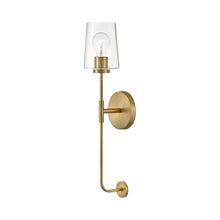 Load image into Gallery viewer, Kline Bath Wall Light in Lacquered Brass (23-Inch).

