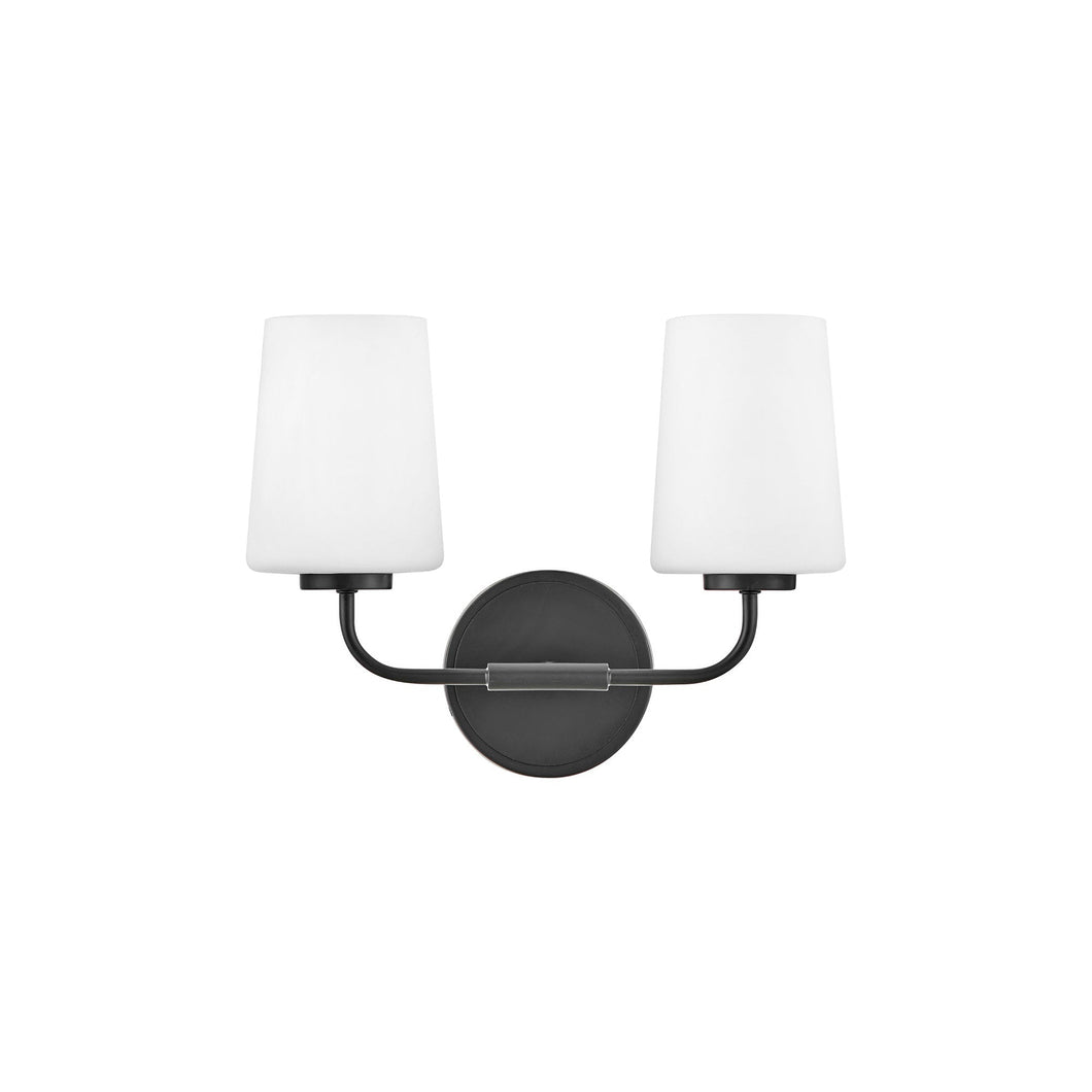 Kline Vanity Wall Light in Black (2-Light).