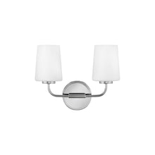 Load image into Gallery viewer, Kline Vanity Wall Light in Chrome (2-Light).
