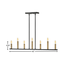 Load image into Gallery viewer, Lazlo Linear Pendant Light - line drawing.
