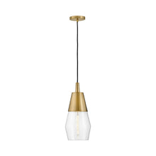 Load image into Gallery viewer, Livie Pendant Light in Lacquered Brass.
