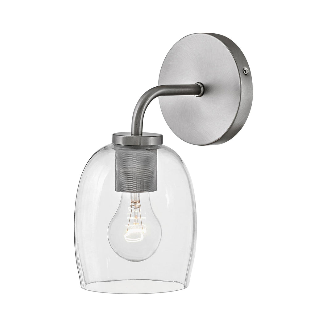Percy Bath Wall Light in Antique Nickel.
