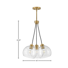 Load image into Gallery viewer, Rumi Multi Light Pendant Light - line drawing.
