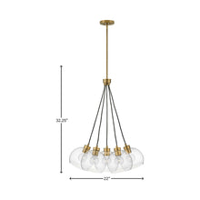 Load image into Gallery viewer, Rumi Multi Light Pendant Light - line drawing.
