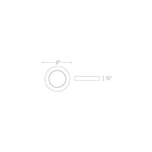 Load image into Gallery viewer, LED 90 Round LED Button Light - line drawing.
