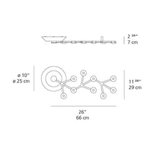 Load image into Gallery viewer, LED Net Line Ceiling Light - line drawing.
