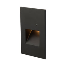 Load image into Gallery viewer, LED Step Light with Photocell in Black on Aluminum (Vertical).
