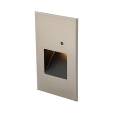 Load image into Gallery viewer, LED Step Light with Photocell in Brush Nickel on Aluminum (Vertical).
