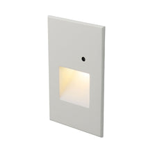 Load image into Gallery viewer, LED Step Light with Photocell in White on Aluminum (Vertical).
