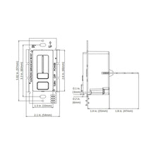 Load image into Gallery viewer, LED Wall Mounted 120V/24V Driver and Dimmer - line drawing.
