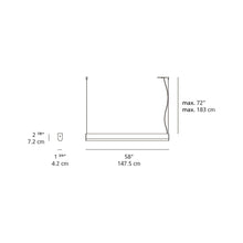 Load image into Gallery viewer, LEDbar Round Suspension Light - line drawing.
