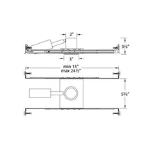Load image into Gallery viewer, LEDme 1 Inch Round Adjustable LED Downlight - line drawing.
