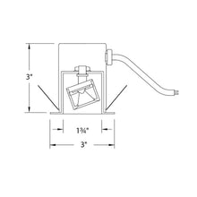 Load image into Gallery viewer, LEDme 1 Inch Round Adjustable LED Downlight - line drawing.
