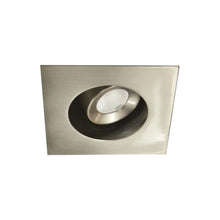 Load image into Gallery viewer, LEDme 1 Inch Square Adjustable LED Downlight in Brushed Nickel.
