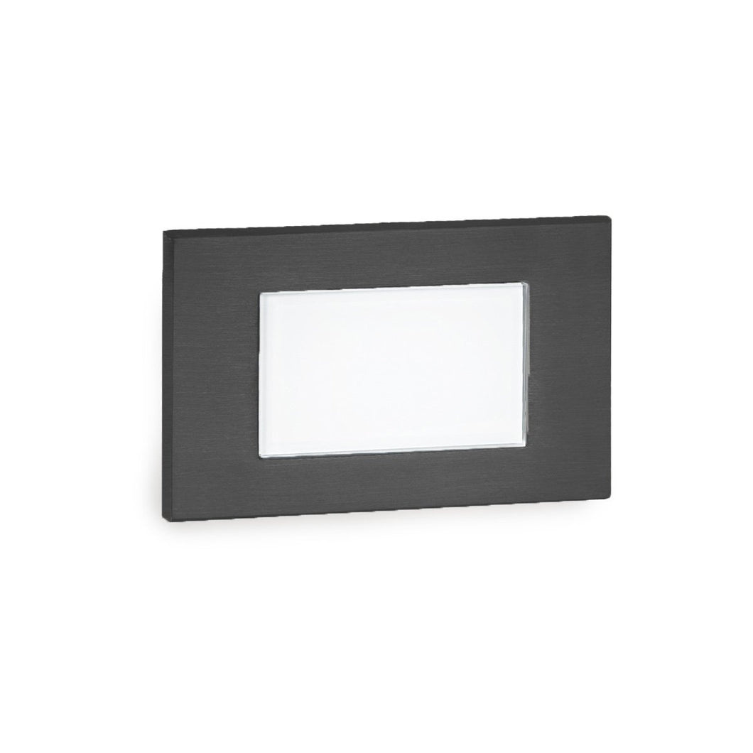 LEDme Diffused LED Step and Wall Light in Amber/Black.
