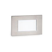 Load image into Gallery viewer, LEDme Diffused LED Step and Wall Light in Amber/Stainless Steel.
