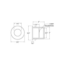 Load image into Gallery viewer, LEDme Full Round LED Step and Wall Light - line drawing.
