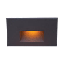 Load image into Gallery viewer, LEDme Horizontal LED Step and Wall Light in Amber/Black on Aluminum.
