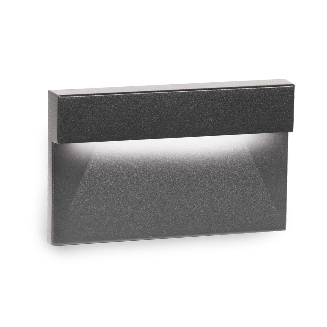 LEDme Horizontal Ledge LED Step and Wall Light in Amber/Black.
