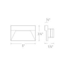 Load image into Gallery viewer, LEDme Horizontal Ledge LED Step and Wall Light - line drawing.
