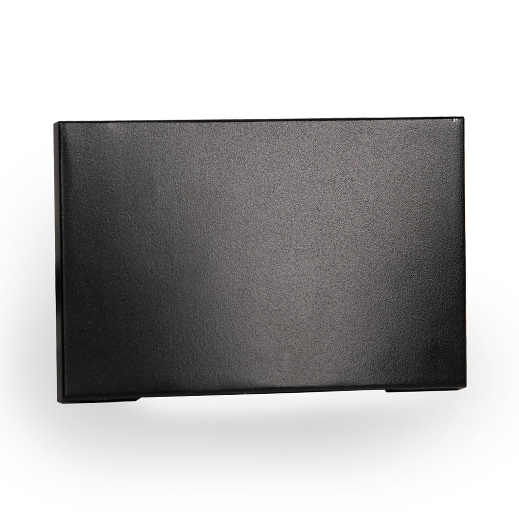 LEDme Horizontal Scoop LED Step and Wall Light in Amber/Black.