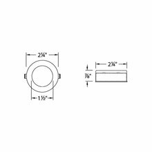 Load image into Gallery viewer, LEDme Round LED Button Light - line drawing.
