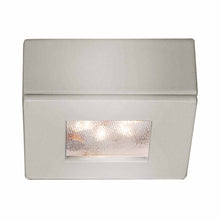 Load image into Gallery viewer, LEDme Square LED Button Light in Brushed Nickel.
