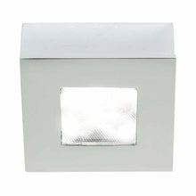 Load image into Gallery viewer, LEDme Square LED Button Light in Chrome.
