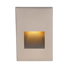 Load image into Gallery viewer, LEDme Vertical LED Step and Wall Light in Amber/Brushed Nickel.
